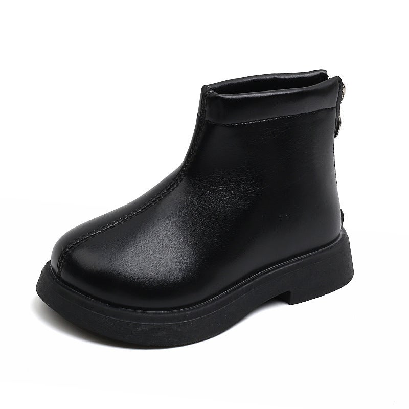 New Fashion Kids Boots Warm Windproof Black (two cotton) 