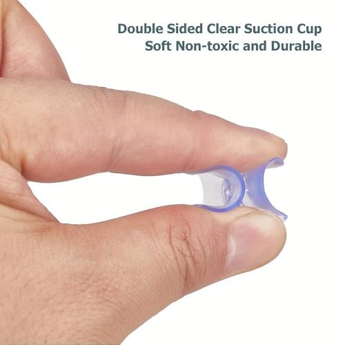 Street27® 10pcs with Size 30mm Double Sided Suction Cups Slipproof Sucker Pads Transparent Table Spacers for Glass Clear Multi-Purpose Rubber Transparent Anti-Collision Using Without Hooks - Image 5