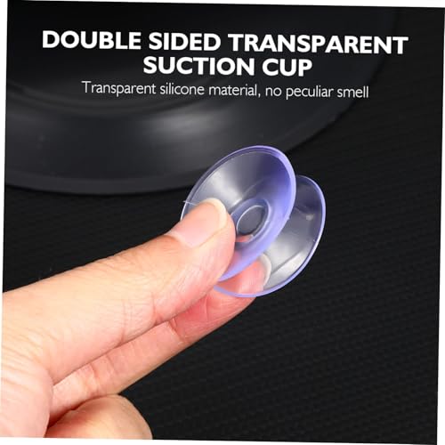 Street27® 10pcs with Size 30mm Double Sided Suction Cups Slipproof Sucker Pads Transparent Table Spacers for Glass Clear Multi-Purpose Rubber Transparent Anti-Collision Using Without Hooks - Image 3