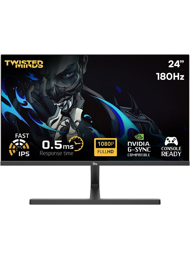 TWISTED MINDS Blaze Series FLAT 24" FHD - 180HZ 0.5 MS Fast IPS HDMI 2.1 Gaming Monitor Black - Image 1