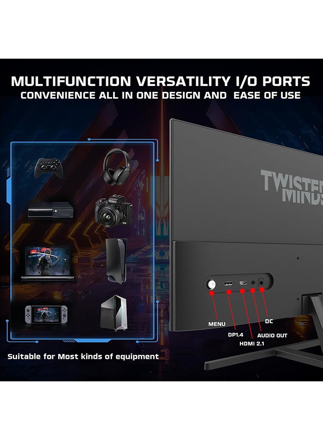 TWISTED MINDS Blaze Series FLAT 24" FHD - 180HZ 0.5 MS Fast IPS HDMI 2.1 Gaming Monitor Black - Image 4