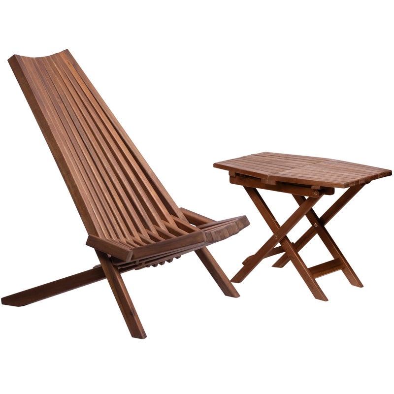 CleverMade Tamarack Folding Table - Outdoor Patio Furniture Accessory for Home Entertaining in the Patio, Backyard, and Deck, Cinnamon, Small - Image 5