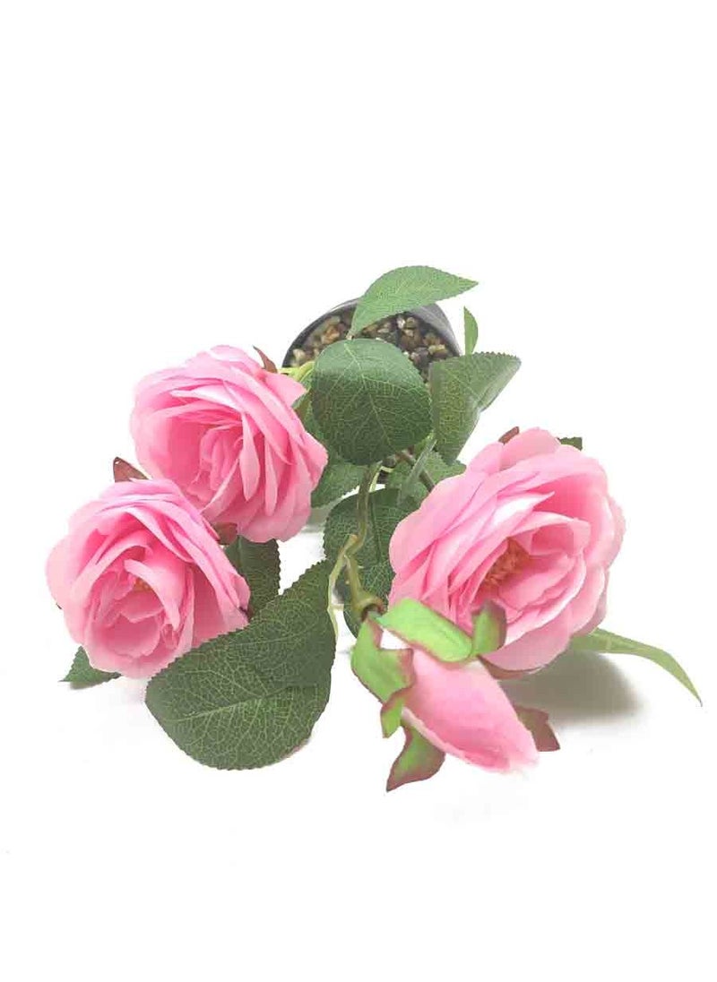 Generic - Artificial Flowers Pink Simulation of Natural Rose 30 cm - Image 1