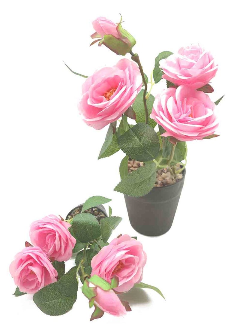 Generic - Artificial Flowers Pink Simulation of Natural Rose 30 cm - Image 1