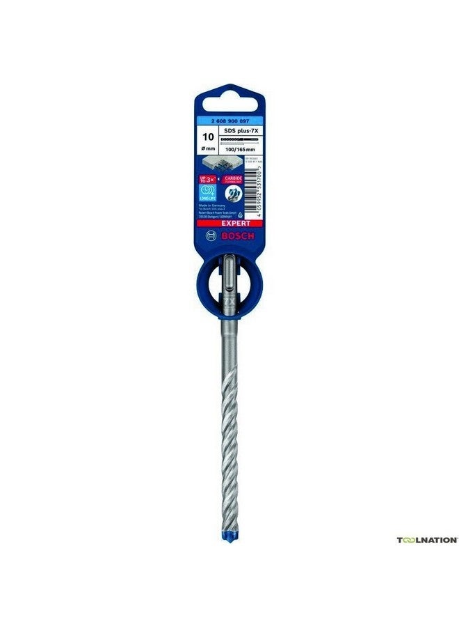 BOSCH Expert SDS Plus-7X Concrete Hammer Drill Bit Silver 10 x 165 mm JE2 608 900 097 - Image 2