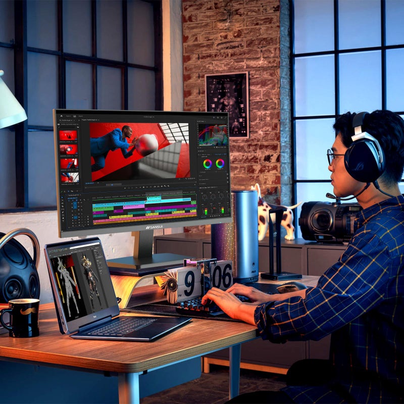 SANSUI Monitor 24 inch 100Hz Computer Monitorä¸¨FHD 1080P PC Monitorä¸¨HDMIä¸¨FreeSyncä¸¨HDRä¸¨Earphone Jackä¸¨ Ergonomic Tilt for Home and Office - Image 2