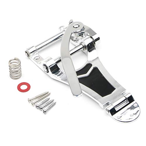 Swhmc Electric Guitar Vibrato Tremolo Bridge Tailpiece Big Rocking Rod Pulling String Board for LP, ETC Chrome - Image 1