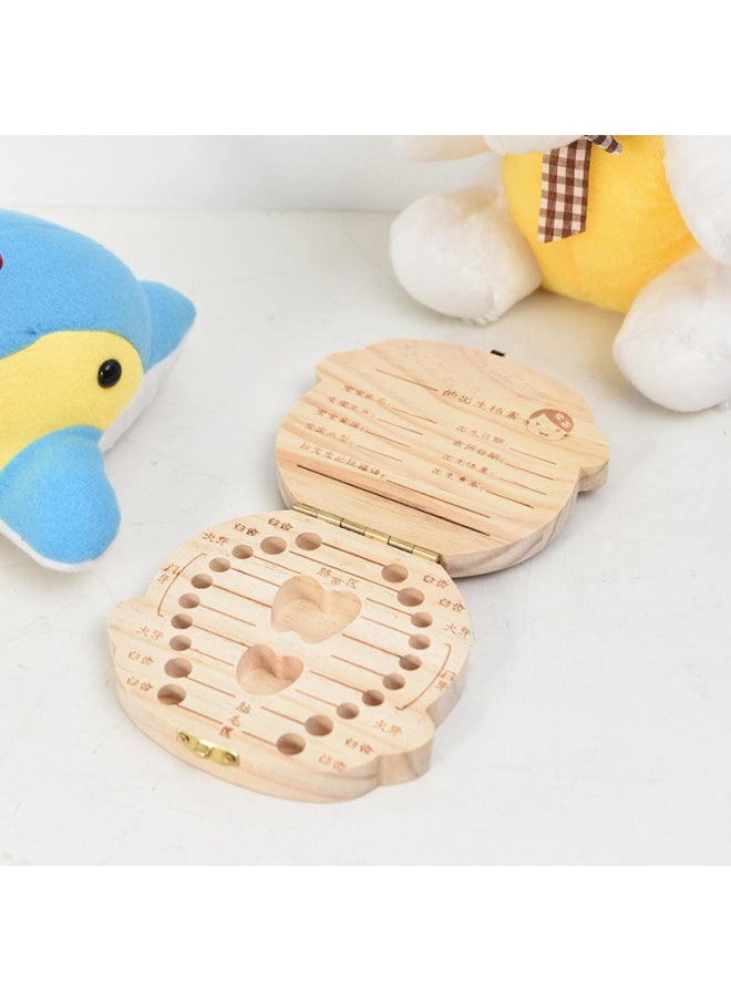 Generic Simple Baby Deciduous Teeth Storage Box Teeth Fairy Umbilical Cord Collection Box Baby Teeth Storage Box-Specifications:12*11*3cm  - Image 1