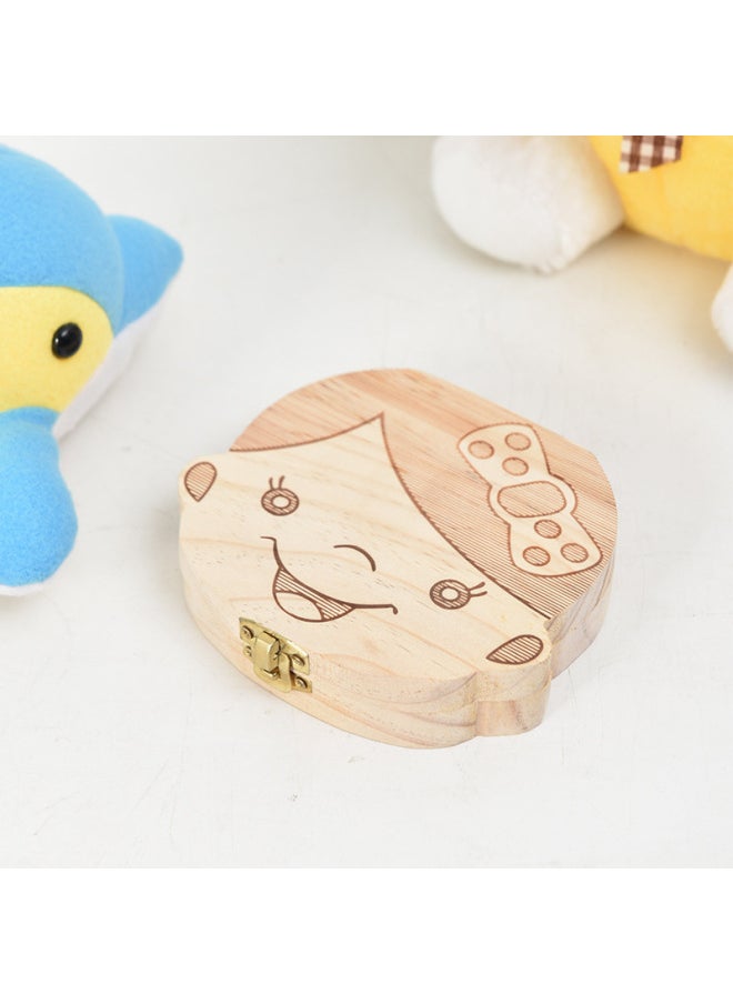 Generic Simple Baby Deciduous Teeth Storage Box Teeth Fairy Umbilical Cord Collection Box Baby Teeth Storage Box-Specifications:12*11*3cm  - Image 2