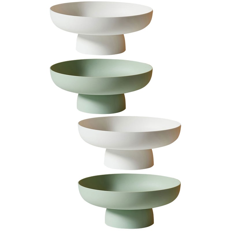4 Pcs Fruit Plate Snack Dessert Tray High Feet Cake Stand Snack Candy Storage Tray - Image 1