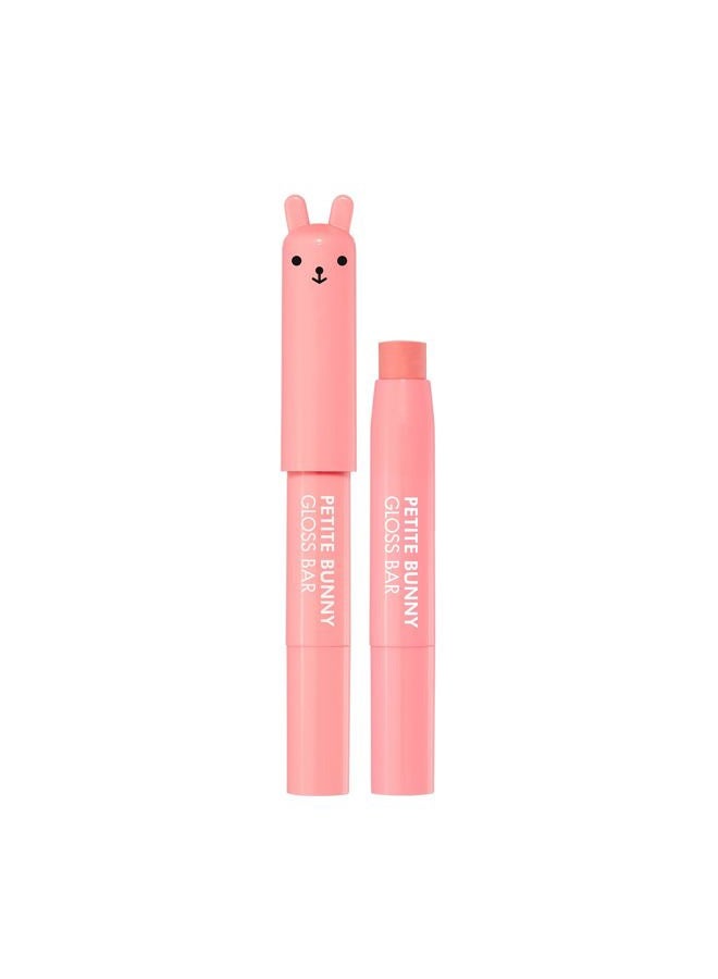 TONYMOLY Petit Bunny Lip Gloss for Women, Easter Basket Stuffer, Long Lasting Lip Crayon, Korean Lip Gloss, Vitamin E Enriched, Soften & Moisturize Lips, Juicy Peach - Image 1