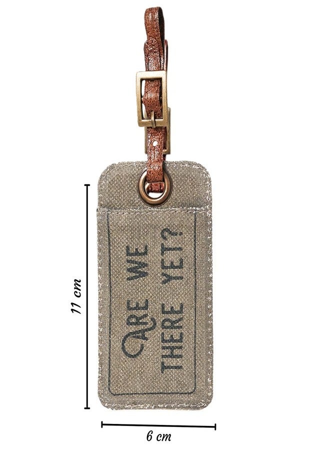 Mona B Canvas Luggage Tags | Bag Tag | Travel Id Label | Tag for Baggage Suitcase | Identification with Stylish Design for Men and Women - Image 2