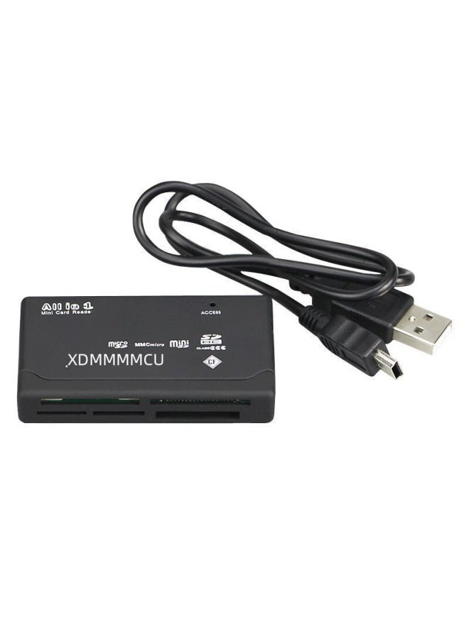 قارئ بطاقات متعدد الوظائف USB 2.0 للهواتف المحمولة - ستة في واحد (TF/CF/SD) مع صندوق حماية بكلمة مرور عالي السرعة - Image 5