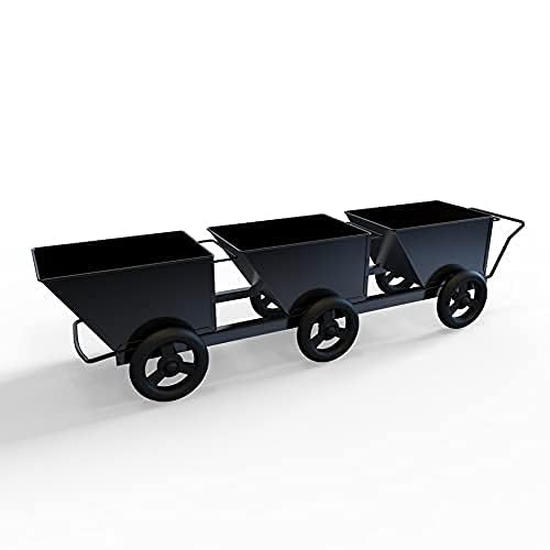BOGEN LITE عربة تسوق معدنية سوداء BOGEN LITE - صينية تقديم فريدة لطاولة الطعام والمطبخ (طقم من 2) - Image 3
