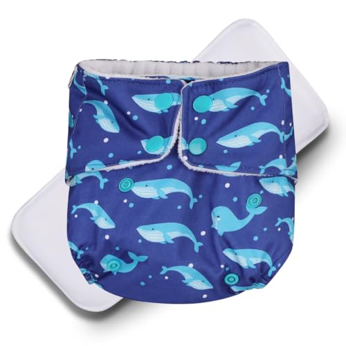 Little Pea Leak-Proof Free Size Cloth Diapers for 3 Months-3 Years—1 Adjustable Diaper Cover, 1 Absorbent Pad (Fits 5Kg-18kg), Washable, Reusable, Rash-Free with 6-Hour Absorbency, Pack of 1 - Image 1