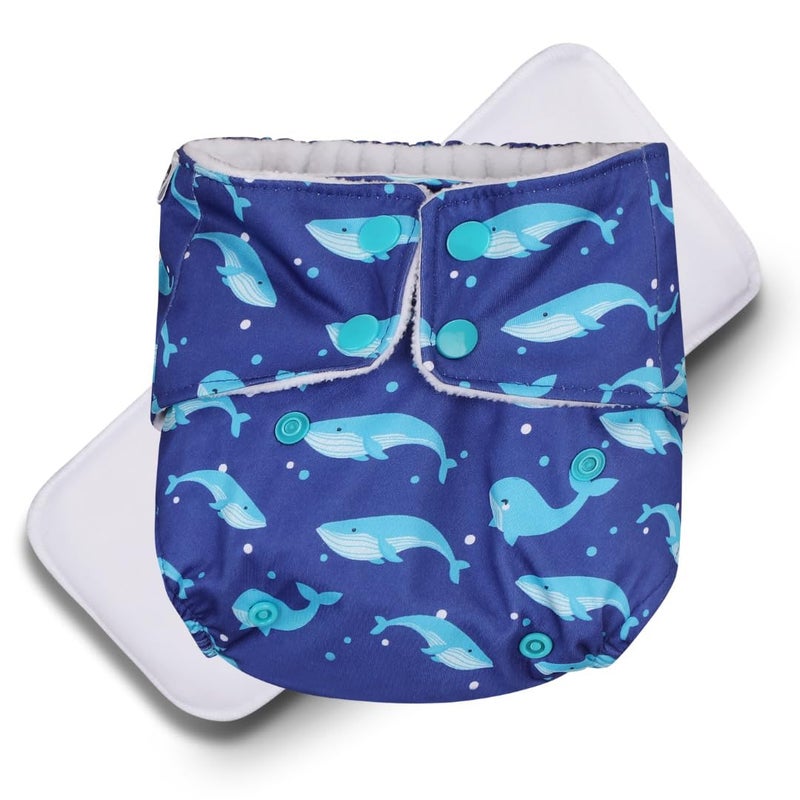 Little Pea Leak-Proof Free Size Cloth Diapers for 3 Months-3 Years—1 Adjustable Diaper Cover, 1 Absorbent Pad (Fits 5Kg-18kg), Washable, Reusable, Rash-Free with 6-Hour Absorbency, Pack of 1 - Image 4