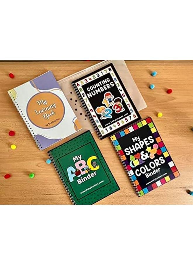 Toddlearner - English Pre School Learning Bundle For Kids. Learn Letters Numbers Colors Shapes And Many More Kindergarten Topics. Set Of 4 Books - Image 1
