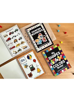 English Pre School Learning Bundle For Kids. Learn Letters Numbers Colors Shapes And Many More Kindergarten Topics. Set Of 4 Books