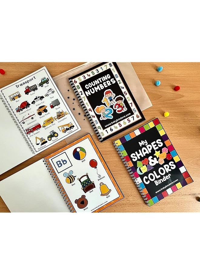 Toddlearner - English Pre School Learning Bundle For Kids. Learn Letters Numbers Colors Shapes And Many More Kindergarten Topics. Set Of 4 Books - Image 1