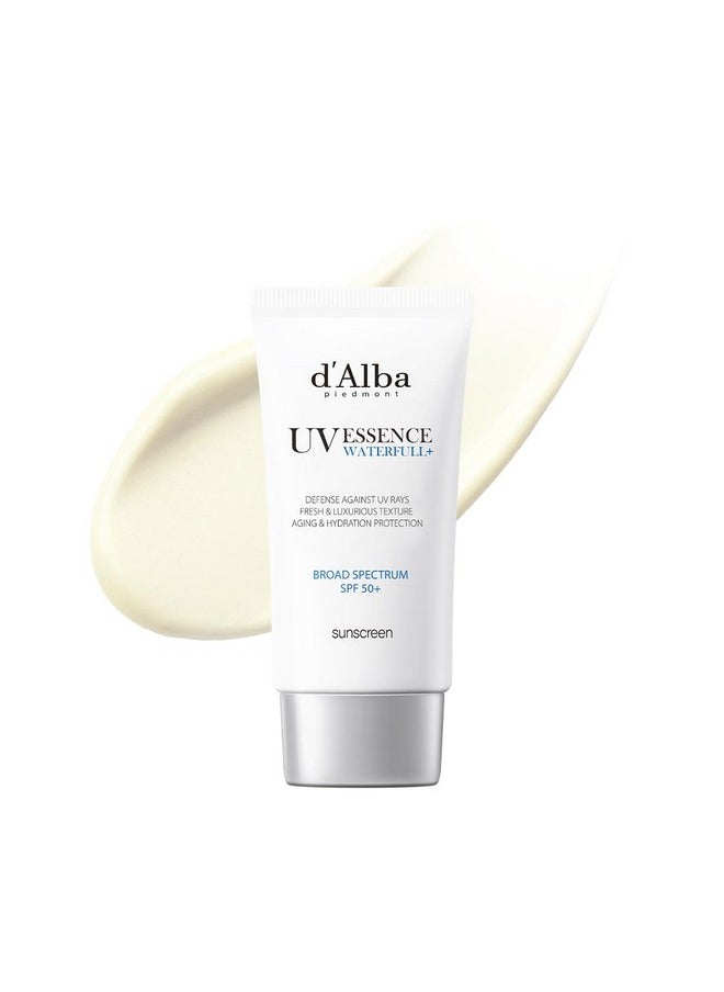 d'alba Piedmont Italian White Truffle Waterfull Essence Sunscreen, Vegan Skincare, Lightweight Sunscreen With Broad Spectrum Spf 50+, Glowy, Safe For All Skin Types, Korean Skin Care (1.69 Fl. Oz)  - Image 1