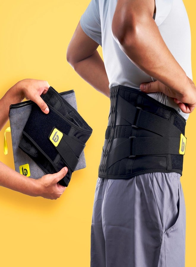 betterhood Premium LS Back Support Belt for Back Pain, Orthopedic Waist Support | EasyMove StableMax Design with 8 Stabilizers, Central Rigid Contour, Light AeroMesh, Adjustable Compression (Size XL) - Image 1