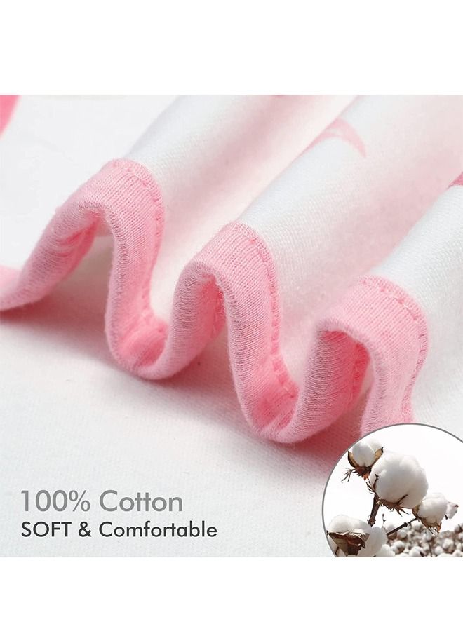 بيوينتي 3 حزمة بطانية طفل رضيع طفل رضيع طفل رضيع طفل رضيع فتاة حزمة القطن الخالص 100 ٪ - Image 4