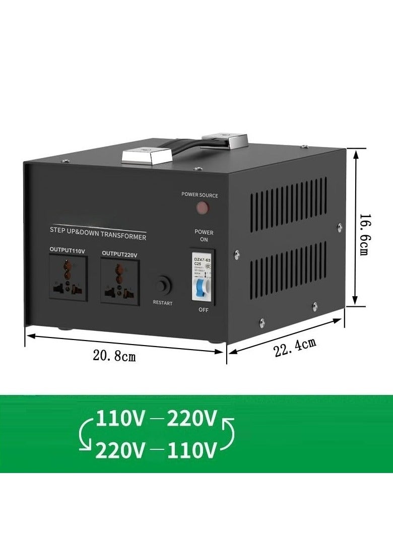 Joyelink 3000w Voltage Converter Transformer, 110v/220v Interconvertor, Power Converter, Voltage Up/Down Converter, with Resettable Circuit Breaker Protection, Universal Socket, Compact for Home Use - Image 2