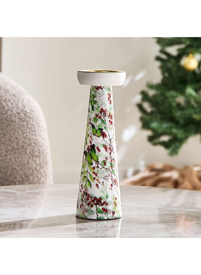 Home Box - Berry Enamelled Pillar Candleholder 10 x 30 x 10 cm - Image 1