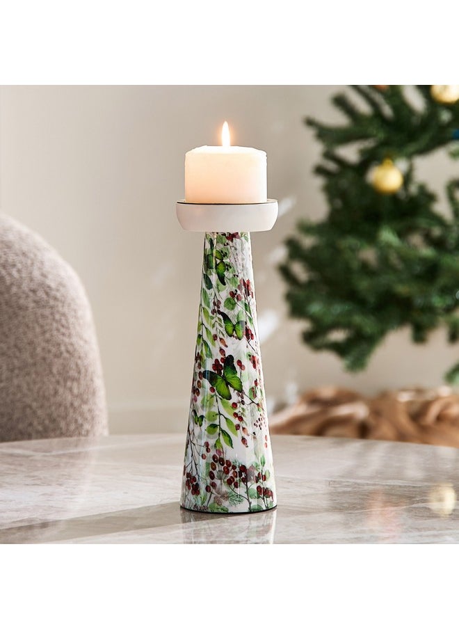 Home Box - Berry Enamelled Pillar Candleholder 10 x 30 x 10 cm - Image 1