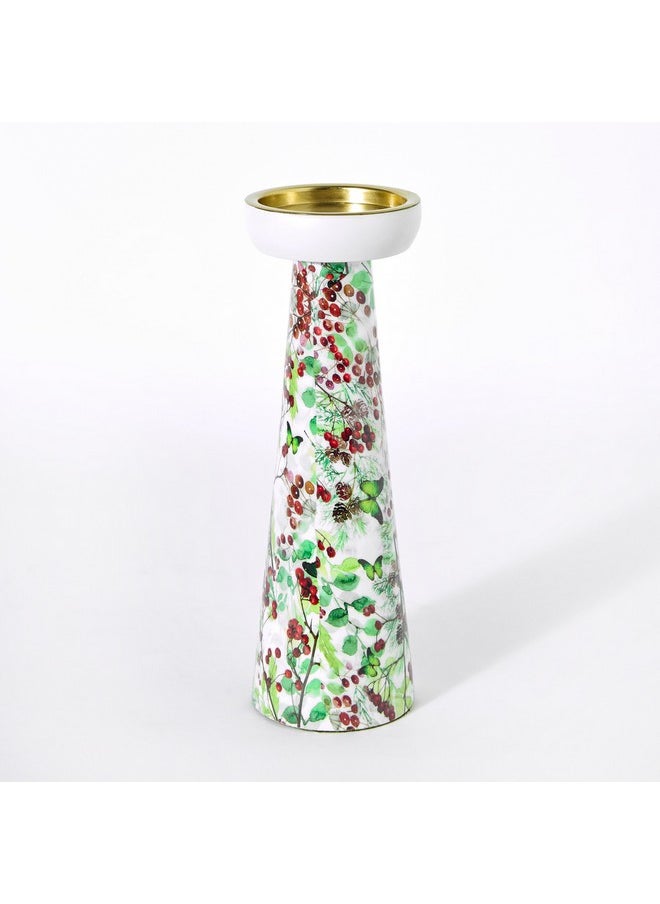 Home Box - Berry Enamelled Pillar Candleholder 10 x 30 x 10 cm - Image 1