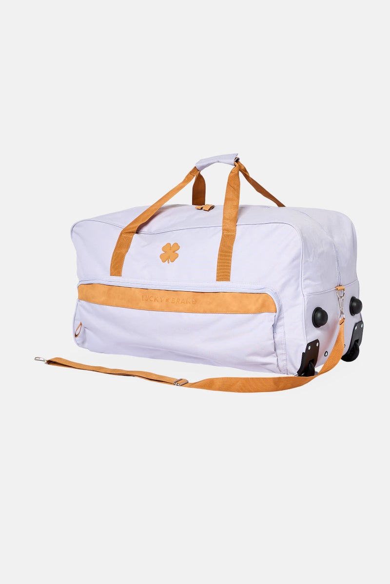LUCKY BRAND Women Brand Logo Rolling Duffle Bag, Lavender - Image 3