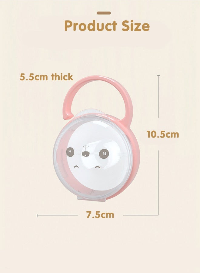 سوبر زي يوث حقيبة تخزين مصاصة الأطفال ، حامل مصاصة كرتوني شفاف مع خطاف ، صندوق مصاصة خفيف الوزن مقاوم للغبار لحديثي الولادة ، حاوية مهديء محمولة للسفر والاستخدام اليومي - Image 3