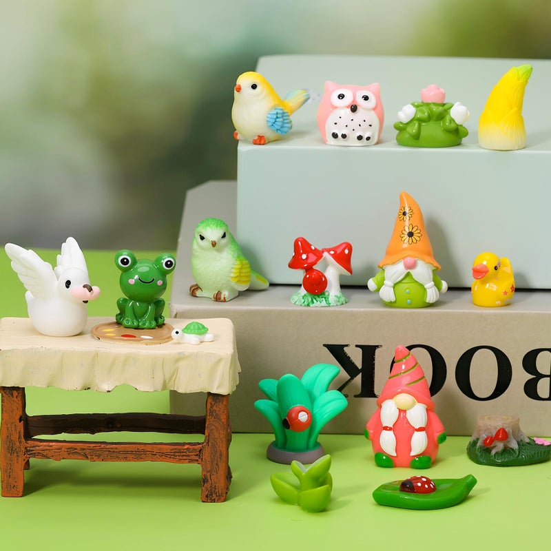 GGSTDDUP 60 Pcs Spring Mini Resin Figurines Tiny Resin Ducks Figures Miniature Animal Statue Fairy Garden Decor for Landscape Pots Dollhouse DIY Cake Birthday Party Favor - Image 4