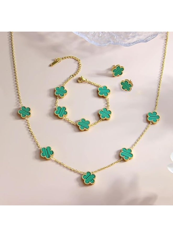 Fayrouz Jewellery Women's and girls' jewelry set, stainless steel, necklace, earrings, and adjustable bracelet, 3 pieces, from Fairuz Jewelry  - Image 5