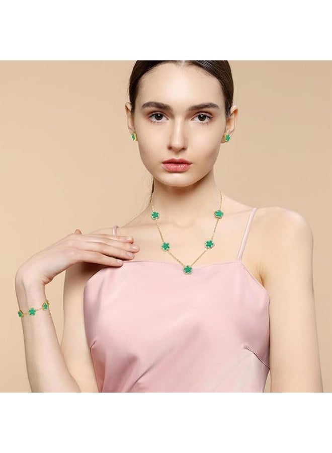 Fayrouz Jewellery Women's and girls' jewelry set, stainless steel, necklace, earrings, and adjustable bracelet, 3 pieces, from Fairuz Jewelry  - Image 3