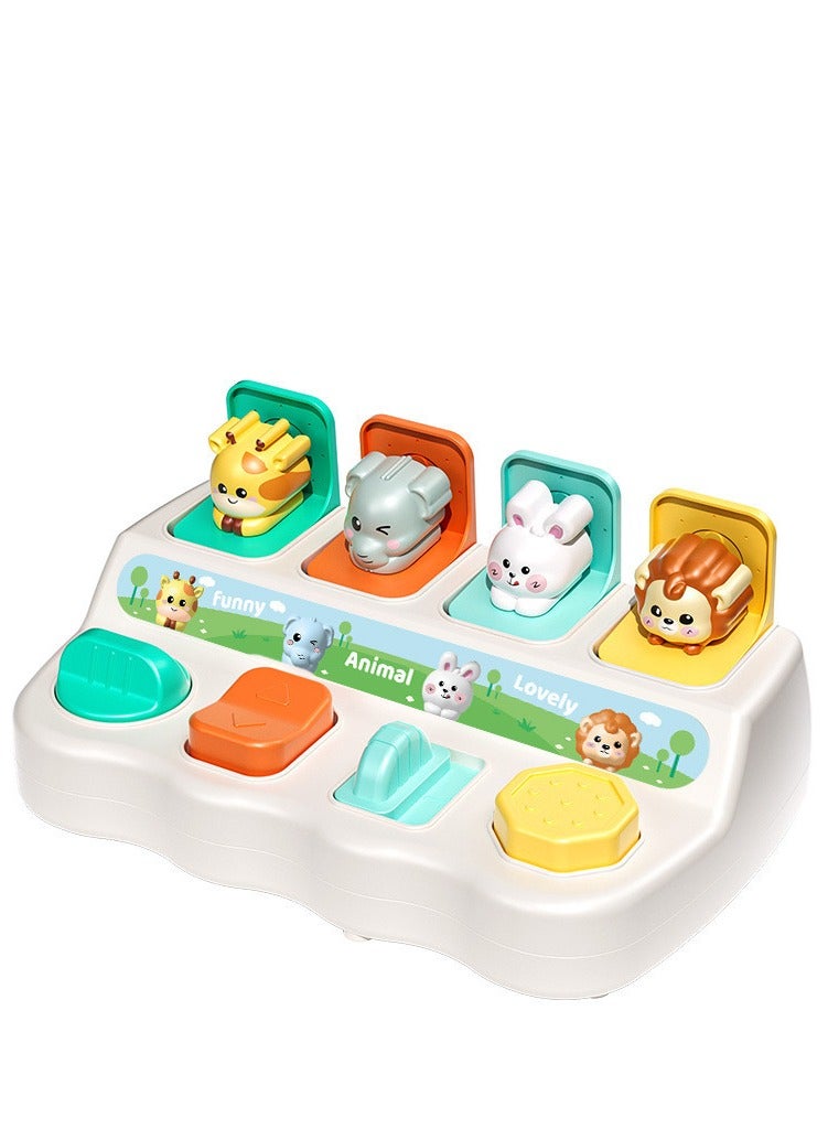 Interactive Pop Up Baby Toy , Hide & Seek Toy Box, Montessori Toy for Babies and Toddlers, Early Learning and Brain Development Educational Plaything, Safe Pop-Up Switch Box, Baby gift (Animal) - Image 1