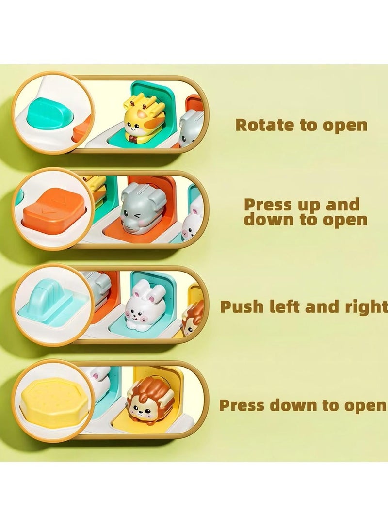 Interactive Pop Up Baby Toy , Hide & Seek Toy Box, Montessori Toy for Babies and Toddlers, Early Learning and Brain Development Educational Plaything, Safe Pop-Up Switch Box, Baby gift (Animal) - Image 2