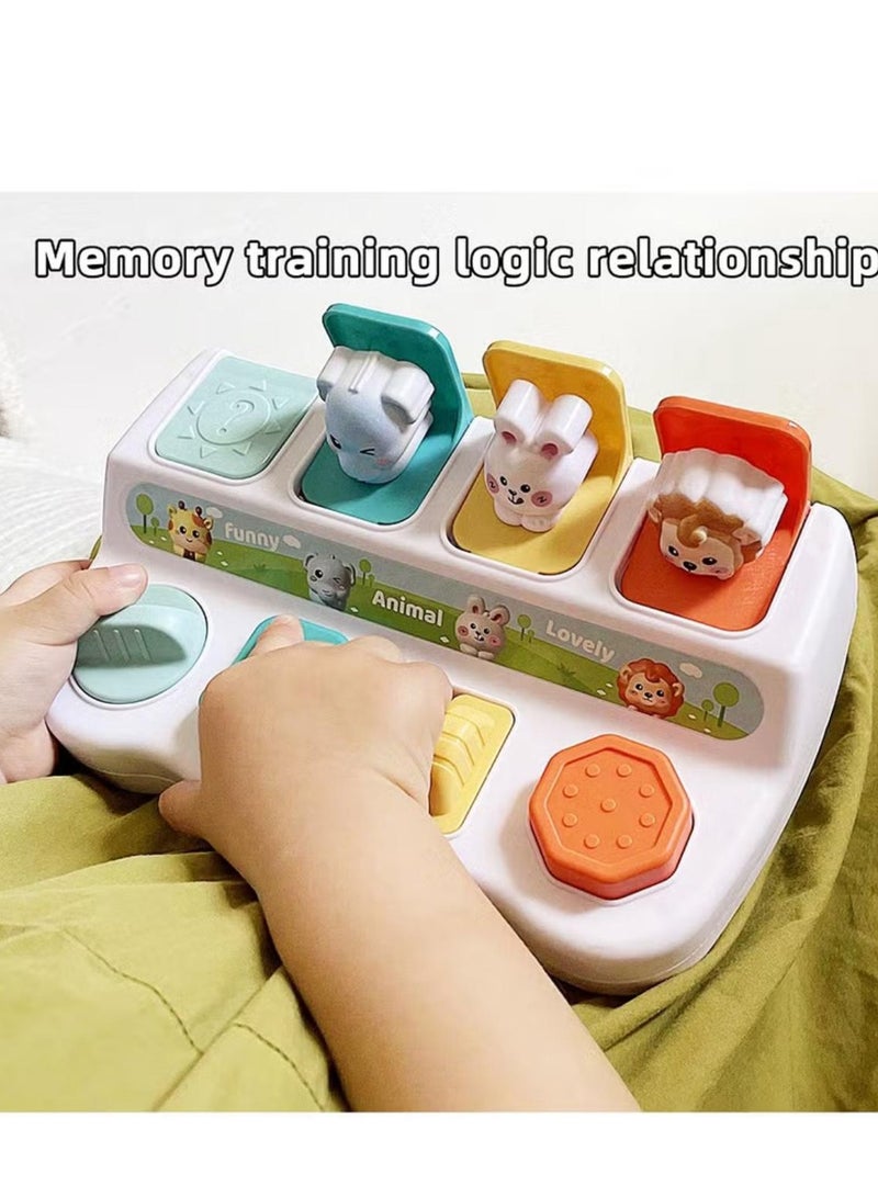 Interactive Pop Up Baby Toy , Hide & Seek Toy Box, Montessori Toy for Babies and Toddlers, Early Learning and Brain Development Educational Plaything, Safe Pop-Up Switch Box, Baby gift (Animal) - Image 3