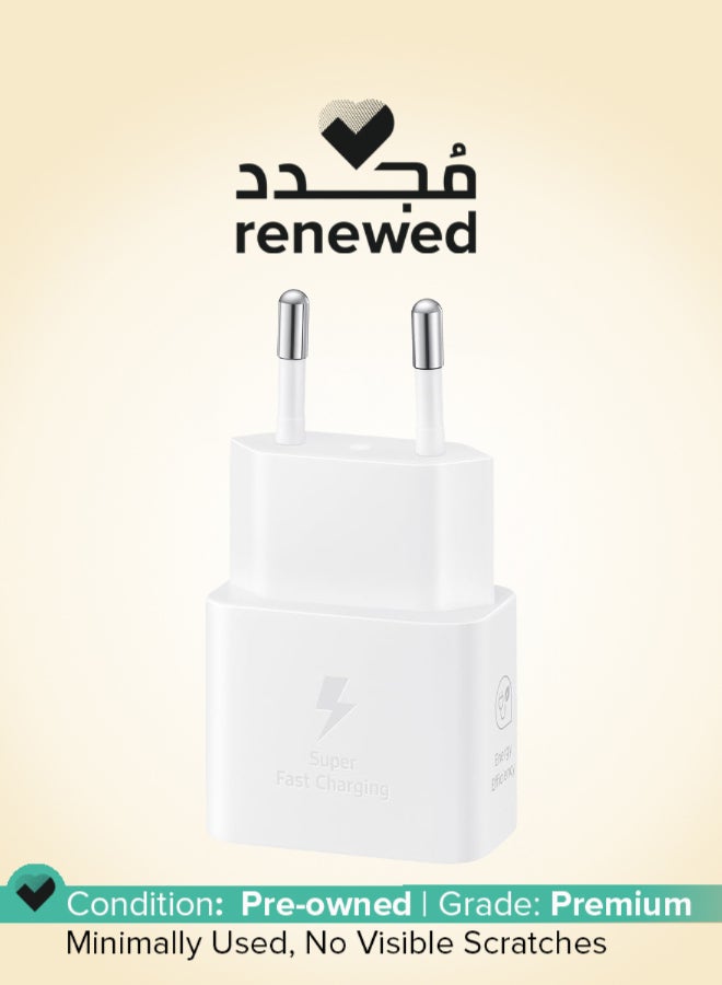 Samsung Renewed - Samsung Original 25W Type-C Travel Adaptor Without Cable, White White - Image 1