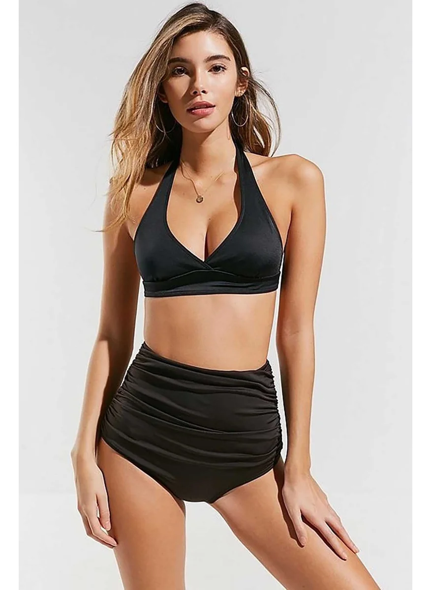 انجلسين Black High Waist Bikini Bottom