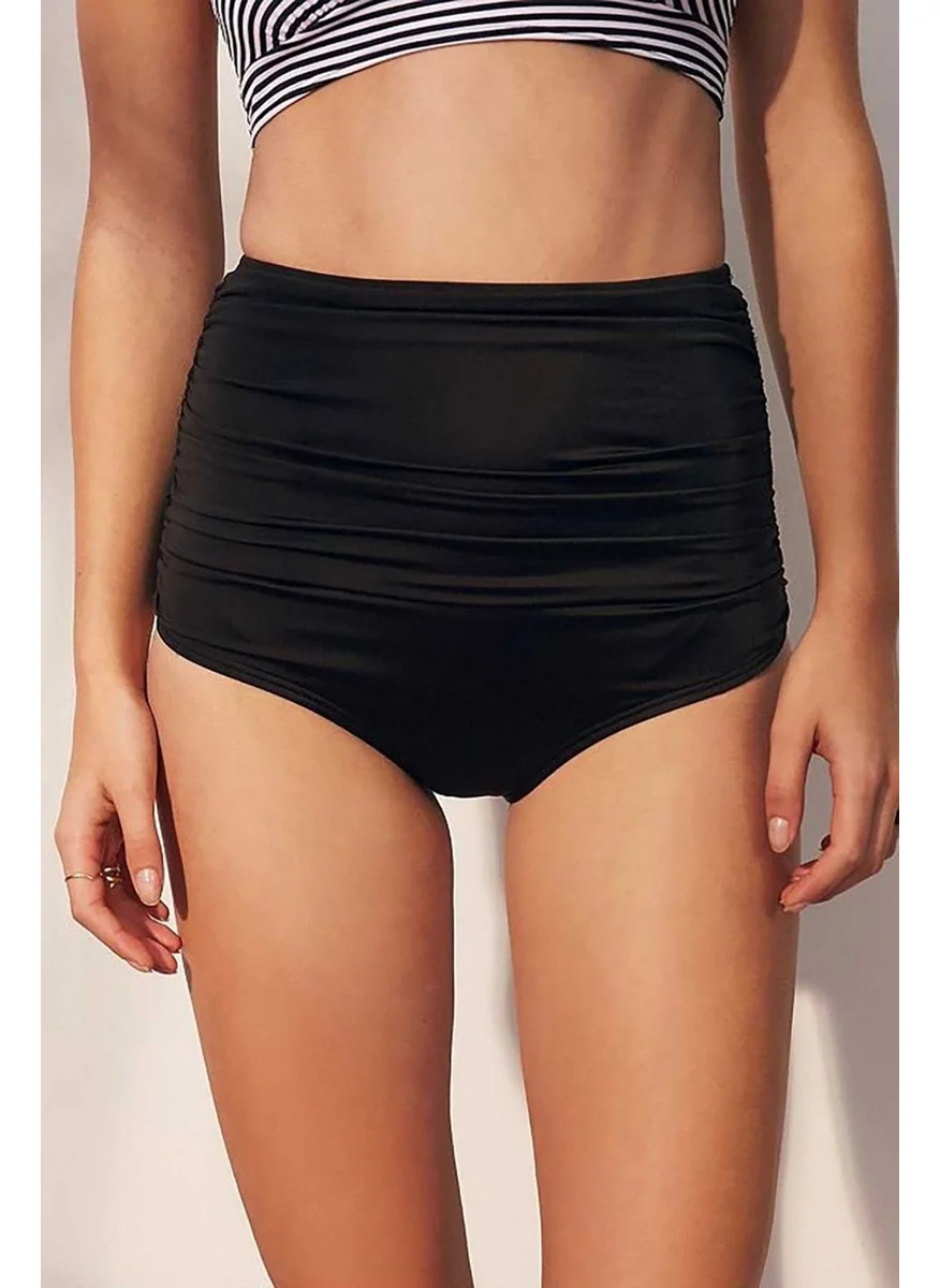 انجلسين Black High Waist Bikini Bottom