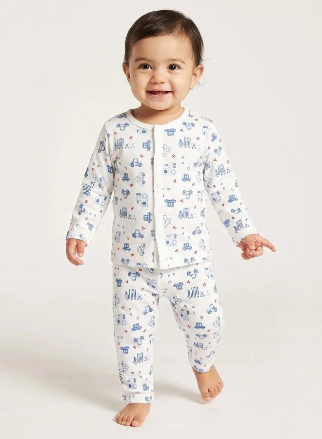 ستايلي Baby Boy Cotton Long Sleeve Top and Pyjama Set