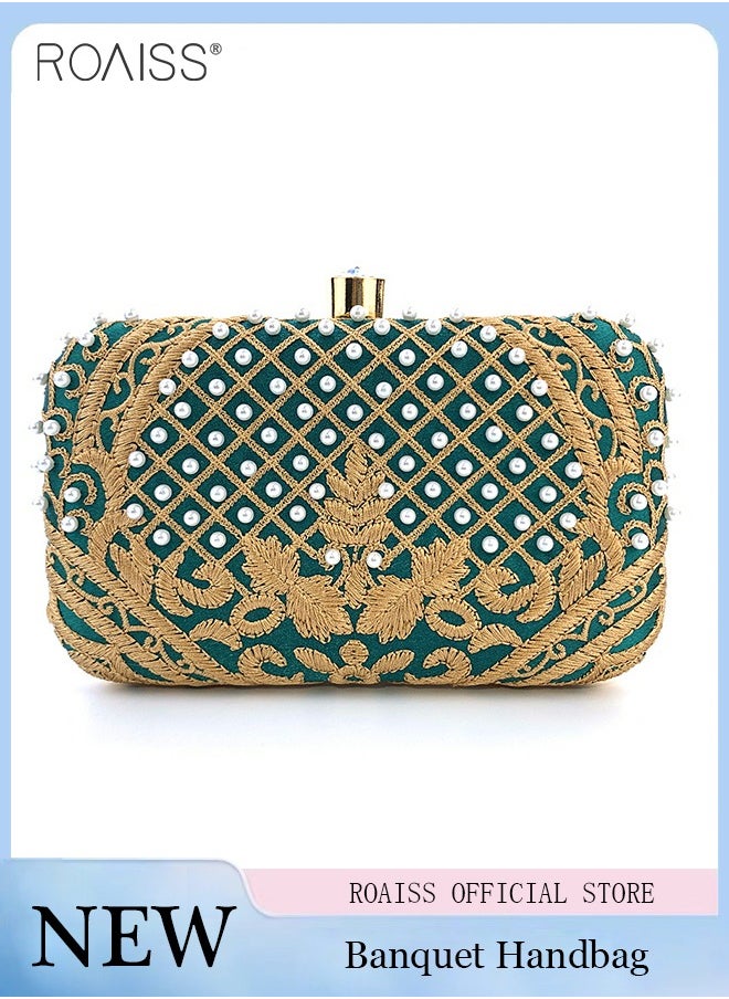 Pearl Embroidered Banquet Clutch Women'S Banquet Fashion Contrast Color Detachable Chain Crossbody Bag - pzsku/Z42595842A42FA8CB5DBCZ/45/_/1723702070/38ee56cb-d556-468b-a435-5256333fe491