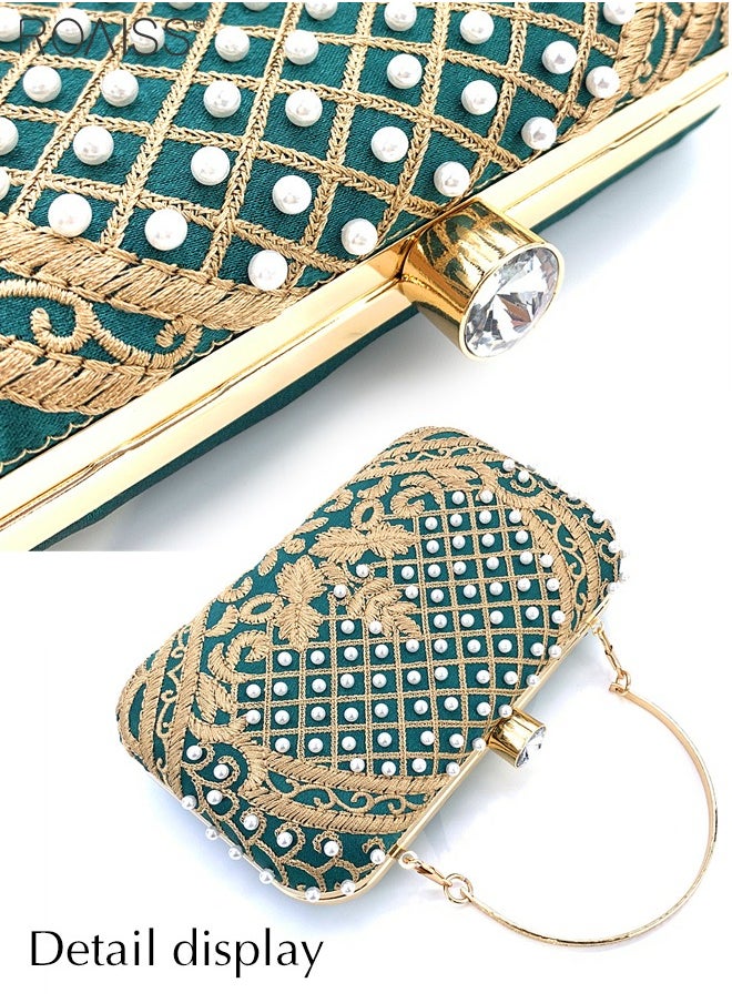 Pearl Embroidered Banquet Clutch Women'S Banquet Fashion Contrast Color Detachable Chain Crossbody Bag - pzsku/Z42595842A42FA8CB5DBCZ/45/_/1723702081/85f75f74-92ef-48db-be87-205bc275655f