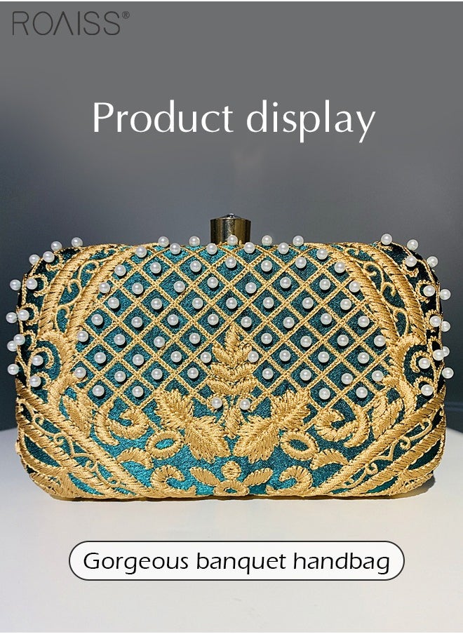 Pearl Embroidered Banquet Clutch Women'S Banquet Fashion Contrast Color Detachable Chain Crossbody Bag - pzsku/Z42595842A42FA8CB5DBCZ/45/_/1723702082/96826a9d-722a-4bb8-aa87-0bccd751c4ed