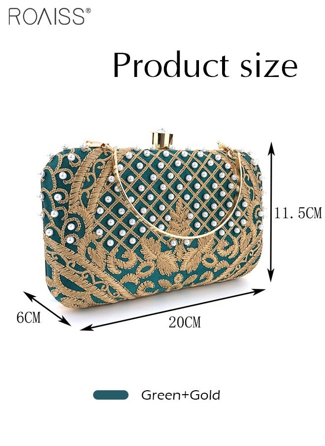 Pearl Embroidered Banquet Clutch Women'S Banquet Fashion Contrast Color Detachable Chain Crossbody Bag - pzsku/Z42595842A42FA8CB5DBCZ/45/_/1723702091/34c59f52-b67d-409f-9616-1d10692be36c