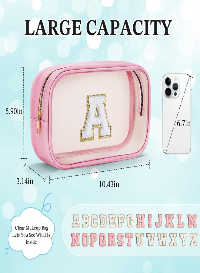 YOOLIFE Christmas Gifts for Grandkids Teacher Gift Travel Toiletry Bag Clear Makeup Bag Travel Essentials Christmas Gifts for Girls Teen Girlfriend Kids Birthday Gift Stocking Stuffers Pink M - Image 5