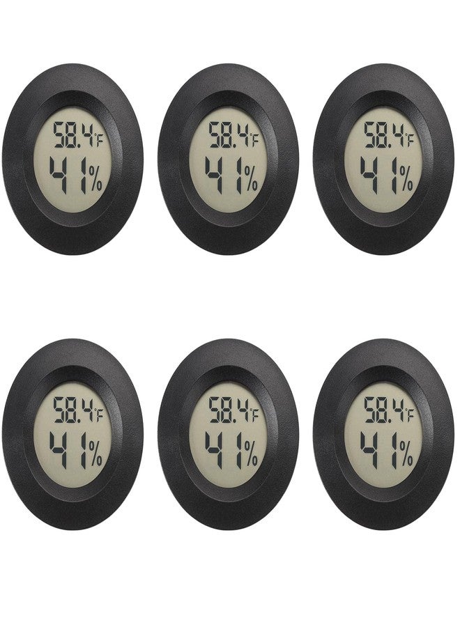 Serundo Auto Mini Hygrometer Digital Thermometer Humidity Meter 6 Pack Hygrometer Thermometers Indoor/Outdoor Humidity Monitor Reptile Thermometer for Humidors Greenhouse Garden Cellar Fahrenheit(℉)/ Celsius(℃) - Image 1