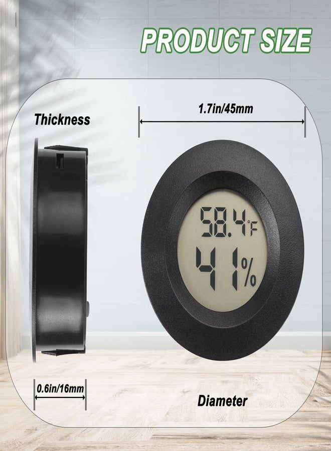 Serundo Auto Mini Hygrometer Digital Thermometer Humidity Meter 6 Pack Hygrometer Thermometers Indoor/Outdoor Humidity Monitor Reptile Thermometer for Humidors Greenhouse Garden Cellar Fahrenheit(℉)/ Celsius(℃) - Image 2