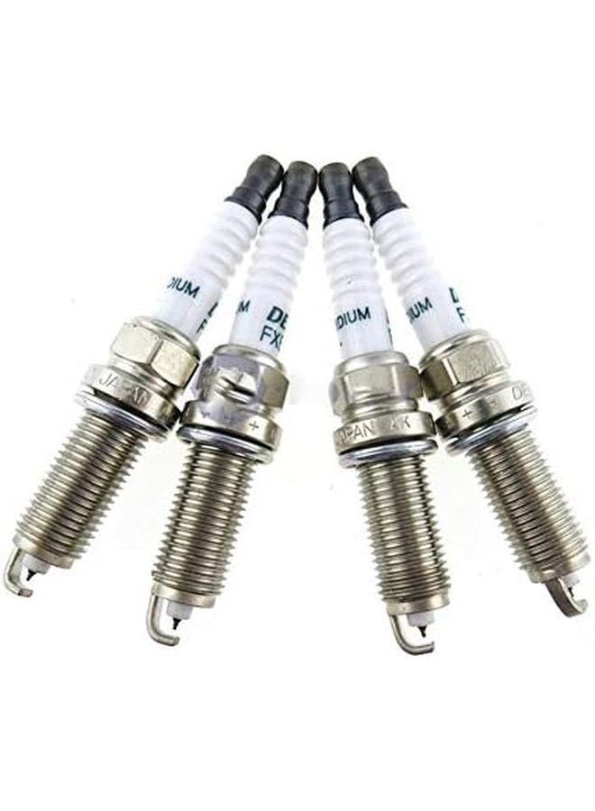 مجموعة شمعات الإشعال إيريديوم 4 قطع FXE20HR11 متوافقة مع نيسان ميكرا مارش نوت تيدا إكس تريل كيوب - Image 1